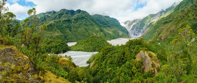 Panoramic view of Franz Josef Glacier